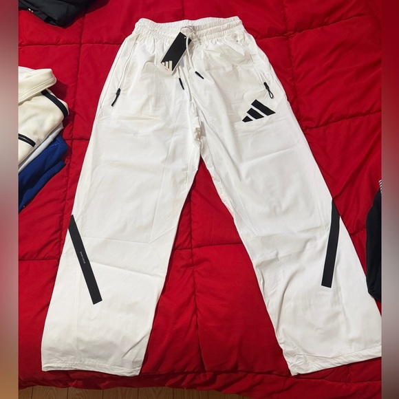 Adidas White Pants with Black Details